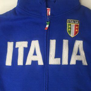 Polifemo Eye Italia Zippered Hoodie, Blue